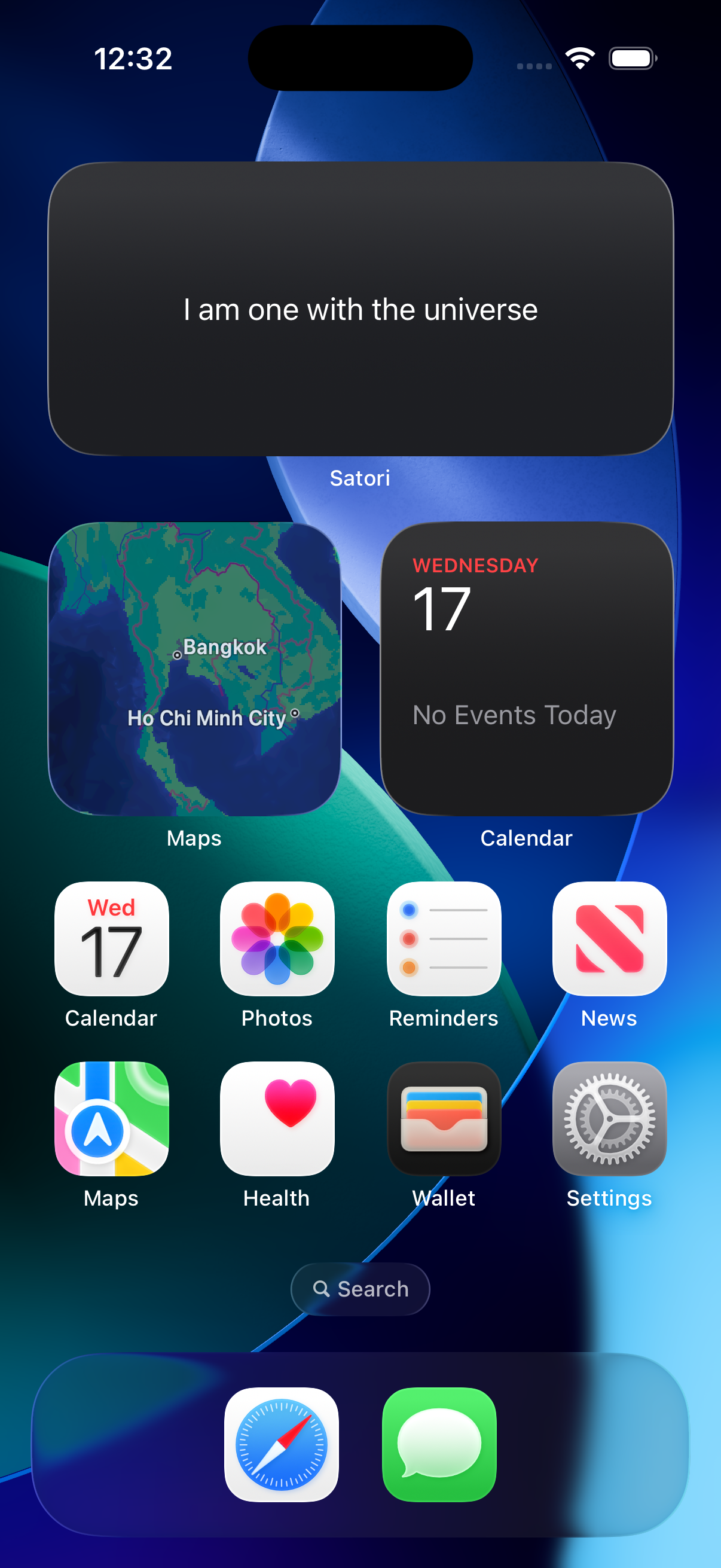 Satori home screen widget